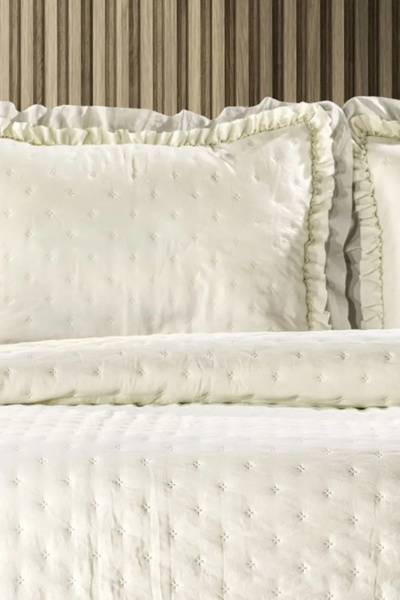 ZEBRACASA Lima Krem Tek Kişilik Yatak Örtüsü Seti