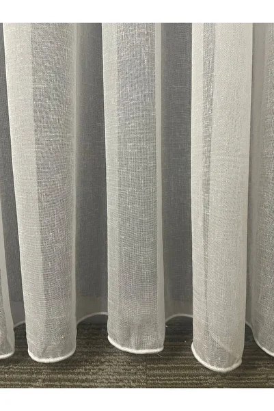 Cortibo Ecru Linen Foldet - 1 to 3 Tight Pleated Tulle Curtain