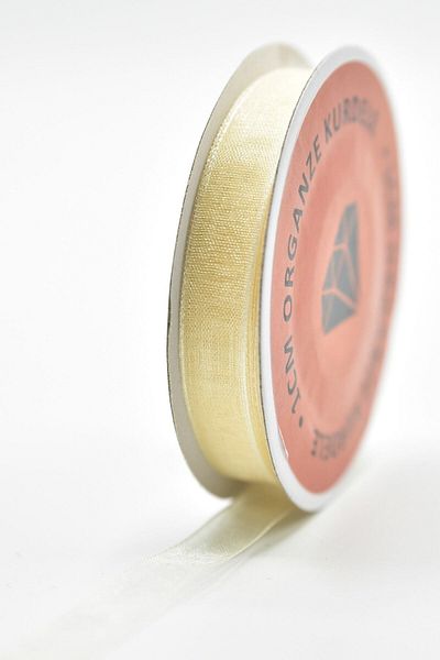 YENİ HEDİYELİK DÜNYAM Cream Organza Ribbon Strip 1cmX20M