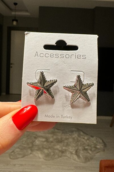 C&E Design Kadın Gold Yıldız Küpe