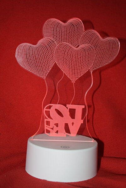 Ny Store Beauty Romantik Love Kalp Led Işıklı 3d Gece Lambası