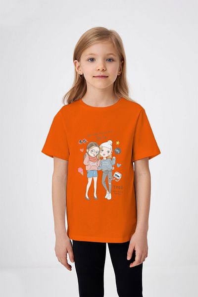 ADABEBEK Girl Friends Printed Girl's T-Shirt
