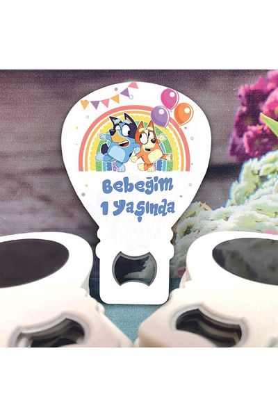 Ege ajans 10 pieces (card and gelatin) bluey opener magnet