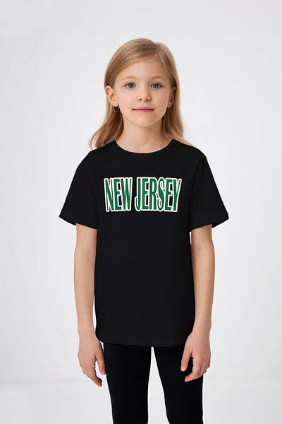 ADABEBEK Tricou pentru fetiță cu litere imprimate New Jersey