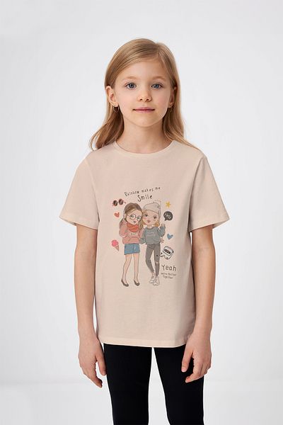 ADABEBEK Girl Friends Printed Girl's T-Shirt
