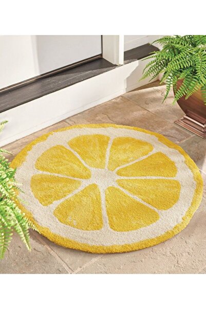rellhome El Yapımı Limon Desenli Tufting Halı