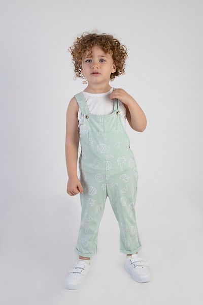 Harika KIDS Boy's Cotton Fabric Sleeveless Salopet Jumpsuit