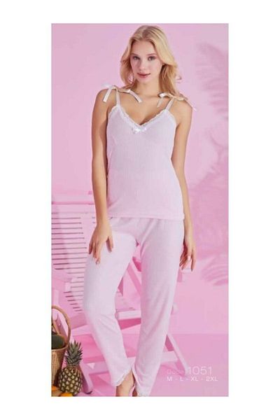 NİCE Women's Cotton Lace Pajama Set