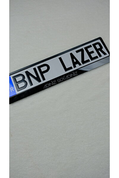 BNP İSME ÖZEL LAZER KESİM PİANO BLACK PLEKSİ TAKMATİK PLAKALIK ( 2 ADET)