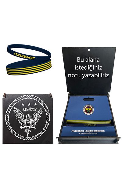Fenerbahçe Licensed Gift Wooden Boxed Bracelet