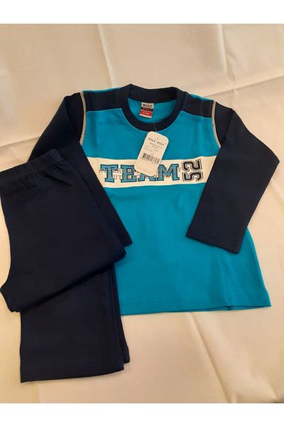 ROLY POLY Costum de pijama pentru băiat albastru-albastru închis de 104 cm