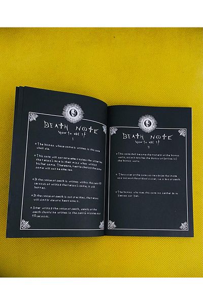 icase Death Note Deathnote Conține reguli în limba engleză Numele scris de Light Prezentare Bloc de note