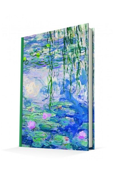 DEFFTER دفتر ملاحظات Art Of World Waterlilies Claude Monet ذو 96 ورقة بغطاء صلب