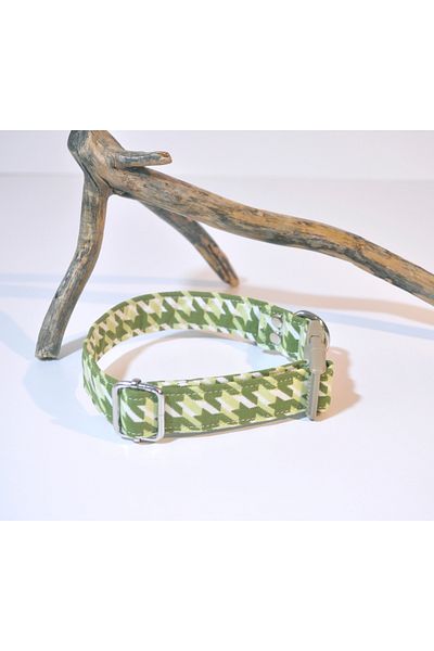 minart design Houndstooth Patterned Dog Collar, Collar