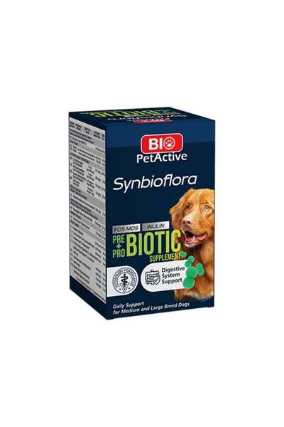 Genel Markalar Bio Pet Active Büyük Irk Köpekler için Synbioflora Probiotik Suplement Tablet 72 Gr 60 Adet