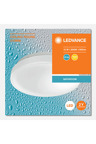 Ledvance Ceiling Round 210 12W 830 Ip44E Led Plafonyer 12W Sarı