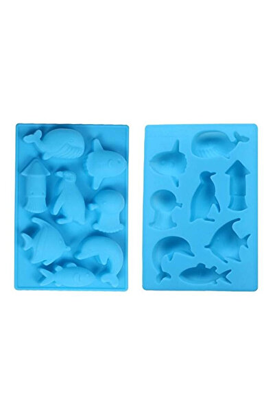 Getshopmini Epoksi Şeker Hamuru Çikolata Kek 3D Deniz Canlıları Balık Silikon...