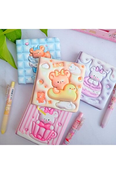 gifttime Kawaii Teddy Bear Copertă moale Pofidic Notebook Notebook Suvenir 1buc