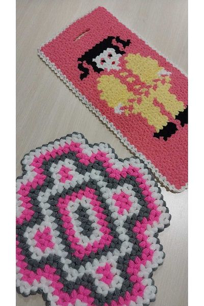 Papatyam 2 Pieces Hand Knitted Baby Washcloth 2 Pieces/ Handcrafted Bath Washcloth/2 Pieces Washcloth Bath/Shower/Dowry/