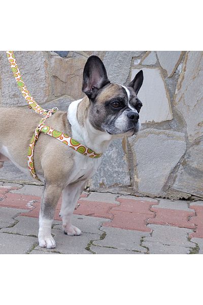 minart design 2808 Green Red Chest Collar with Geometric Pattern