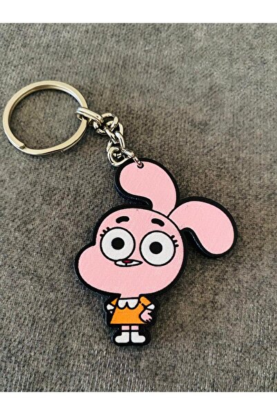 icase Anais Watterson Gumball Figür Çift Taraflı Anahtarlık Çanta süsü Aksesuar