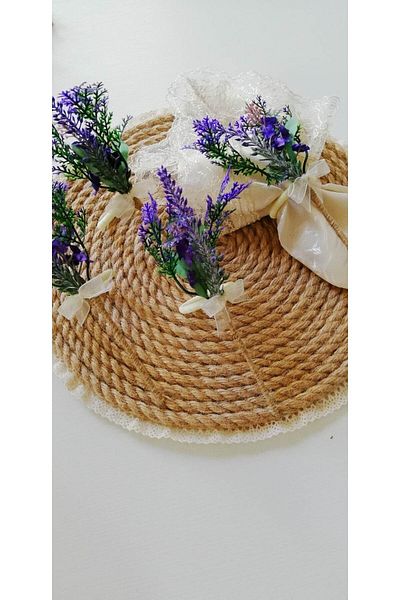 CWolf Lavender Bouquet 6-Piece Napkin Ring