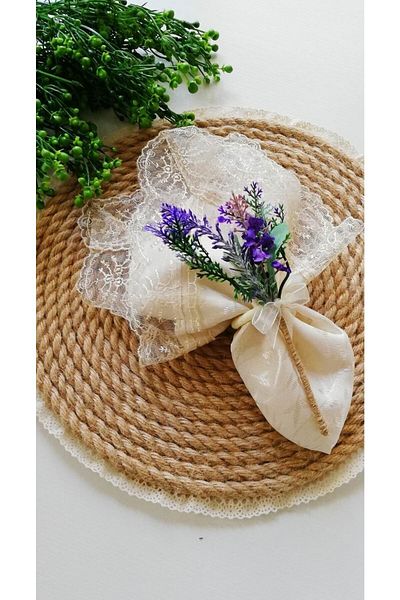 CWolf Lavender Bouquet 6-Piece Napkin Ring