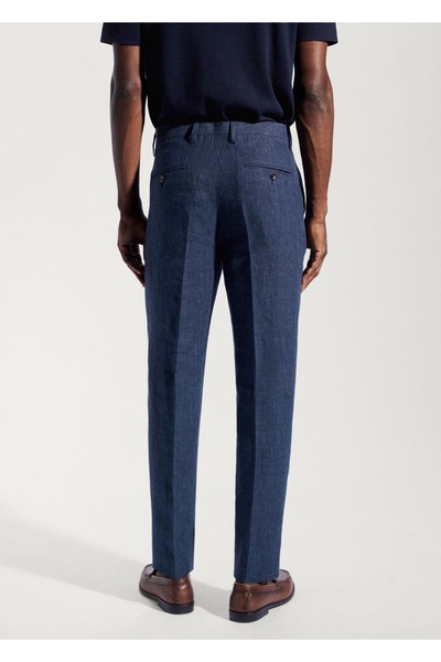 MANGO Man %100 keten pantolon