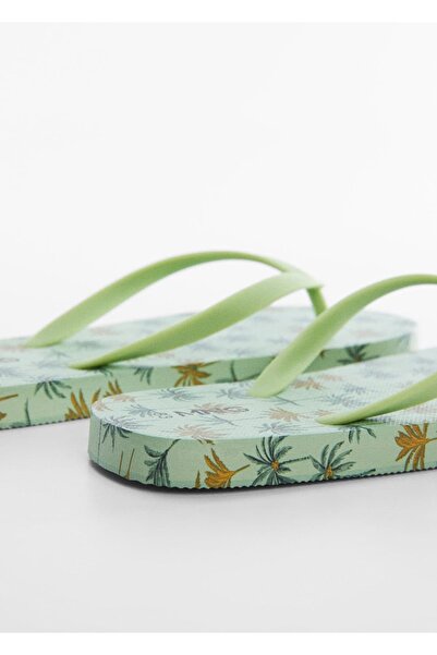 MANGO Kids Palmiye desenli parmak arası terlik