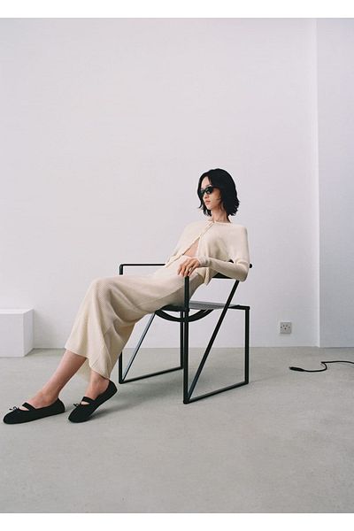 MANGO Woman Długa spódnica dzianinowa