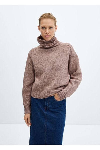 MANGO Woman Tricotaj Pulover cu gât