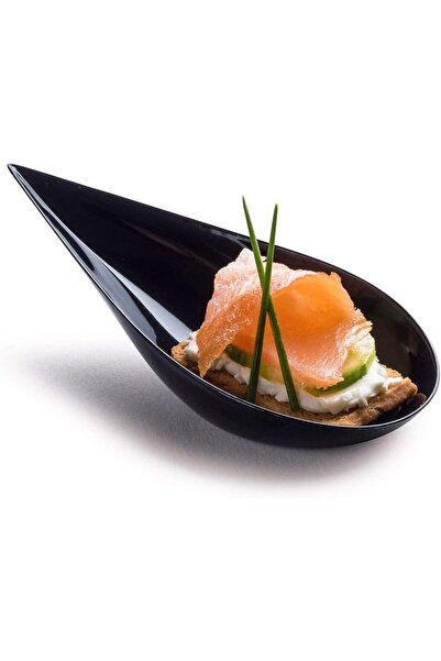 Evinizin Yardımcısı Plastik Sunumluk Damla Kaşık Siyah 12 Adet