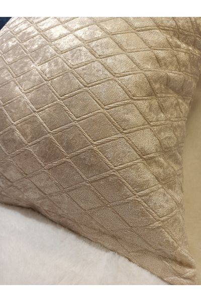 ŞENER HOME 2-Piece Diamond Honeycomb Decorative Throw Pillow Cover - Gray
