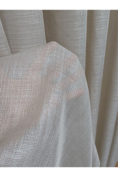 MebelPort Curtain 100% Linen Tulle square pattern American Pleated 1/3 frequency