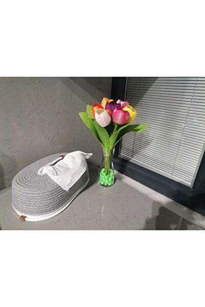 home decors by özlem Oval Napkin Holder Cotton Jute Wicker Napkin Holder Tableware Decorative Basket Wicker Basket Organizer-27x15x8cm