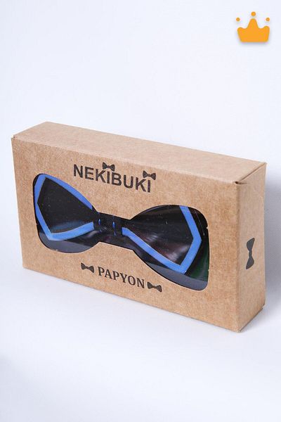 Babyhola 1-16 Years Old Blue Wooden Boy's Bow Tie Birthday Boxed Wooden Gift Holiday Set Hand