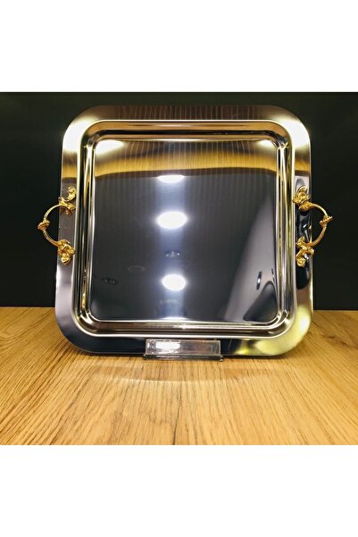 ester Tek Kişilik Metal Sunum Tepsisi 22cm