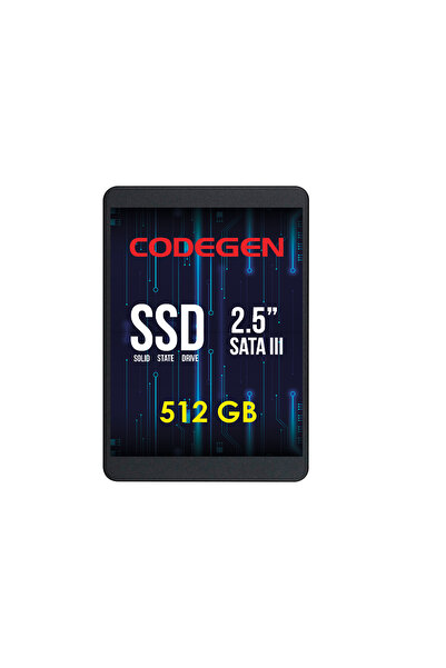 CODEGEN Cdg-512Gb-Ssd25 2.5" 512Gb (520/480Mb/S) Sata Ssd Disk (7mm)