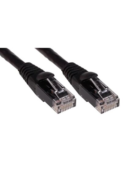 ODS 02R45R45C6UJ1B0.3A CAT6 UTP LSZH BAKIR 0.30 متر سلك التصحيح الأسود