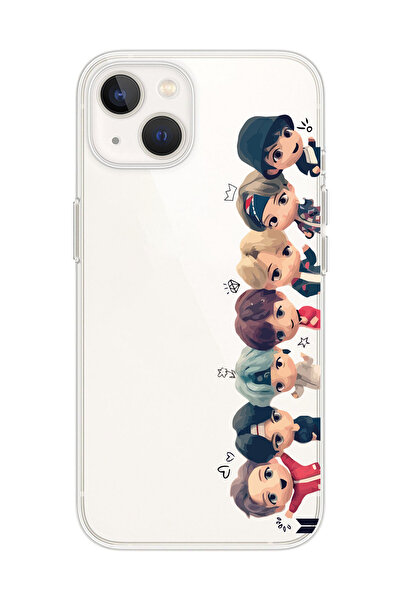 Magic Ring Iphone 13 Uyumlu Bts Tüm Karakterler Tasarımlı Şeffaf Telefon Kılıfı