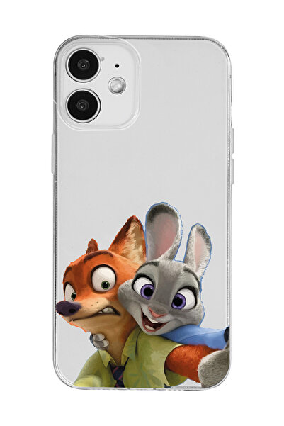 Magic Ring Iphone 12 Uyumlu Zootropolis Judy & Nick Tasarımlı Şeffaf Telefon ...