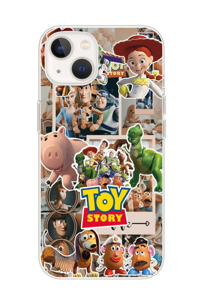 Magic Ring Iphone 13 Uyumlu Toy Story Kolaj Tasarımlı Şeffaf Telefon Kılıfı