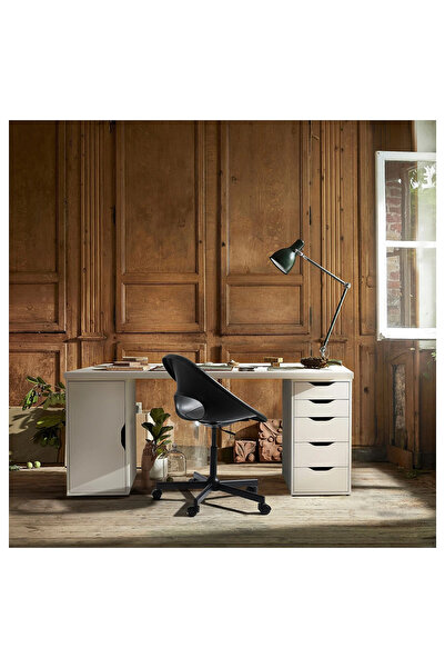 IKEA beyaz 140x60 cm geniş çalışma masası sade tasarım Akdenizshop