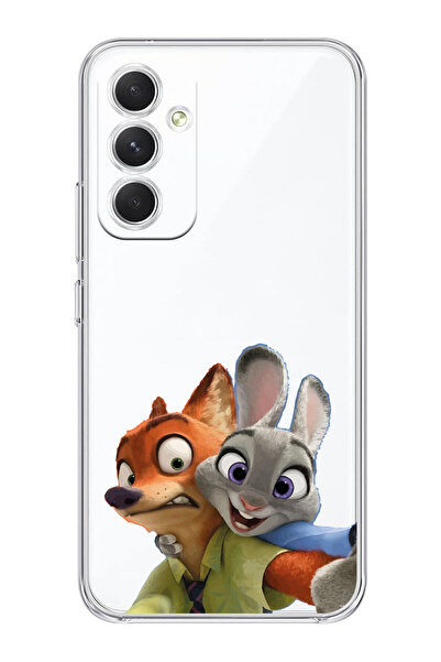 Magic Ring Samsung Galaxy A25 Uyumlu Zootropolis Judy & Nick Tasarımlı Şeffaf...