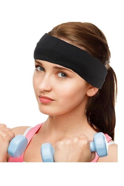 BERG 6-Piece Black Hair Band, Bandana Set, Economic Package