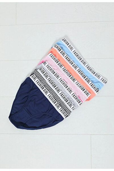 Tutku Pack of 6 Multicolored Fashion Girl Women's Slip Panties