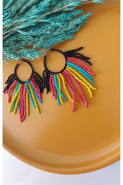 İPAR AKSESUAR Needlework Handmade - Sand Bead Earrings