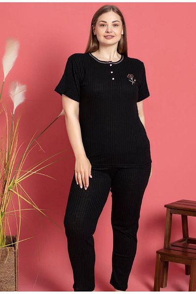 LİLA İÇ GİYİM WOMEN'S LARGE SHORT SLEEVE PAJAMA SET