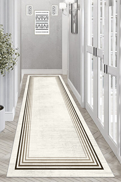 Thalia Home Kaymaz Tabanlı Yıkanabilir Baskılı Yolluk Halı