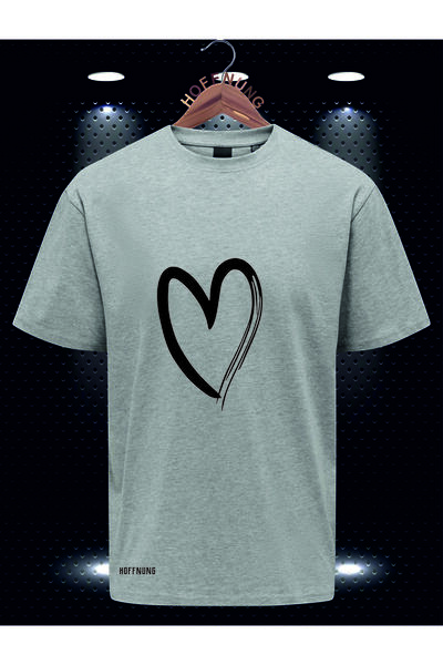 HOFFNUNG Μπλουζάκι Unisex Love Heart με τύπωμα